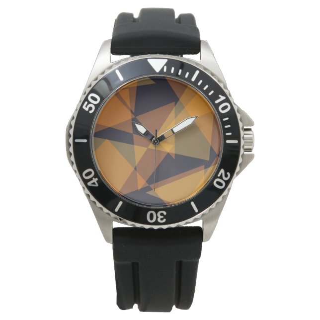 Geometric, cool, trendy, modern, simple triangles watch (Front)
