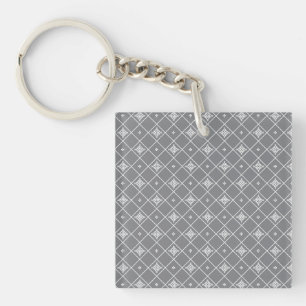 Geometric cross pendant key ring