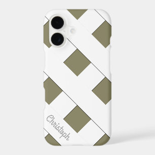 Geometric Crossing White Lines with Name