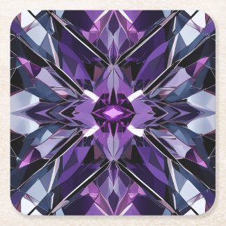 Geometric crystal formation square paper coaster