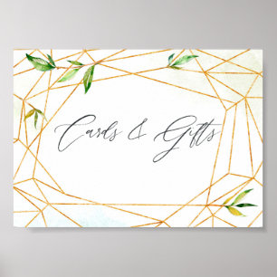 Geometric Crystal Wedding Cards and Gifts Poster