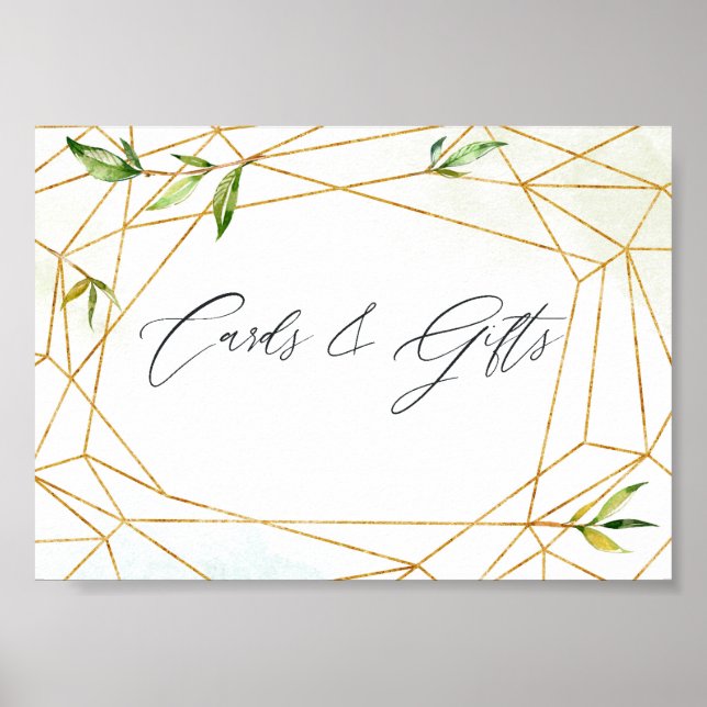 Geometric Crystal Wedding Cards and Gifts Poster (Front)