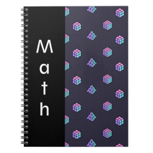 Geometric Cube Illusion Editable - Text Notebook