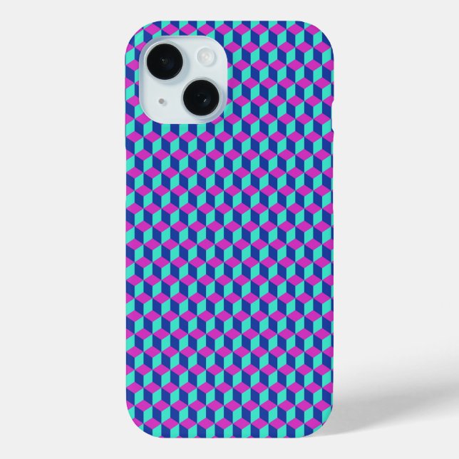 Geometric Cube Pattern Case-Mate iPhone Case (Back)