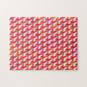 Geometric Cubes Painting Jigsaw Puzzle
