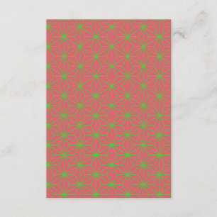 Geometric Cubes Tiles Texture In Pink And Green En Enclosure Card