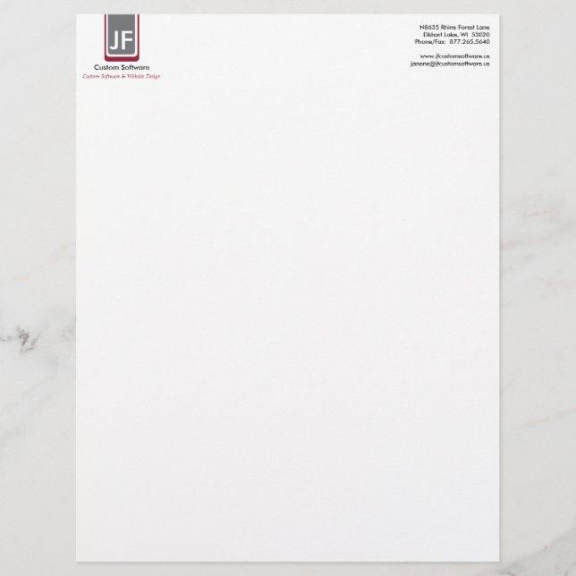 Geometric Customised Letterhead (Front)