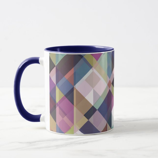 geometric dark shades pattern coffee mug (Left)