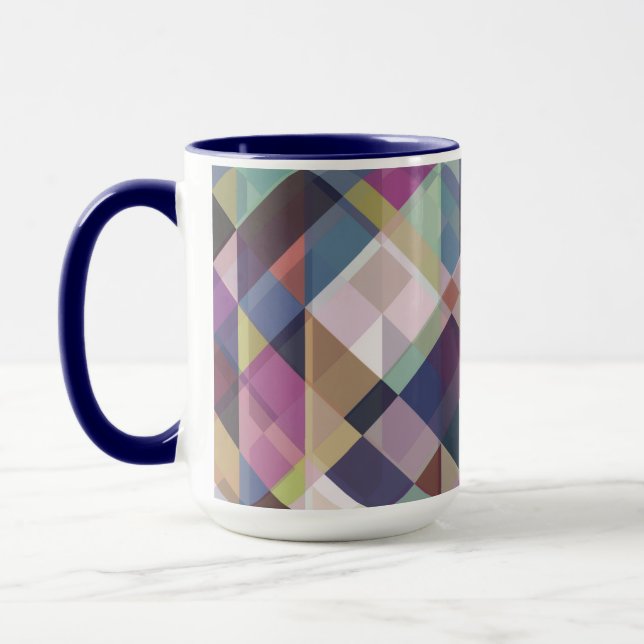 geometric dark shades pattern coffee mug (Left)