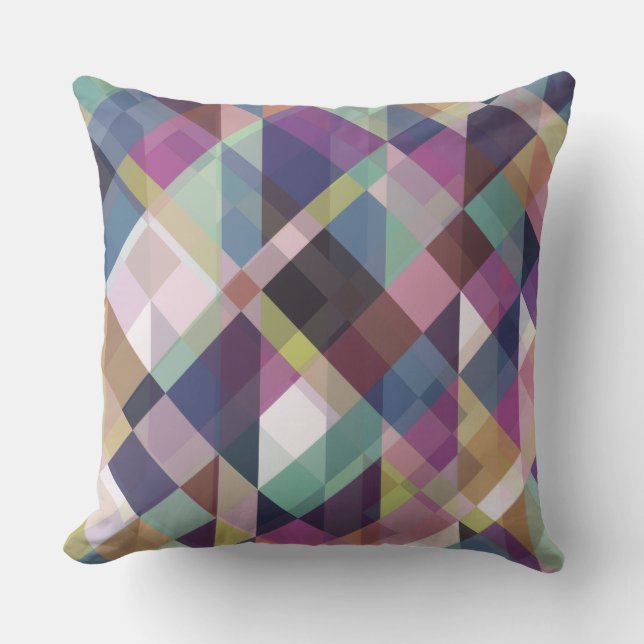 geometric dark shades pattern pillow (Front)