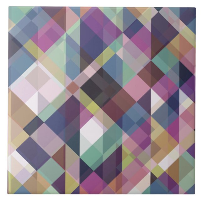 geometric dark shades pattern tile (Front)