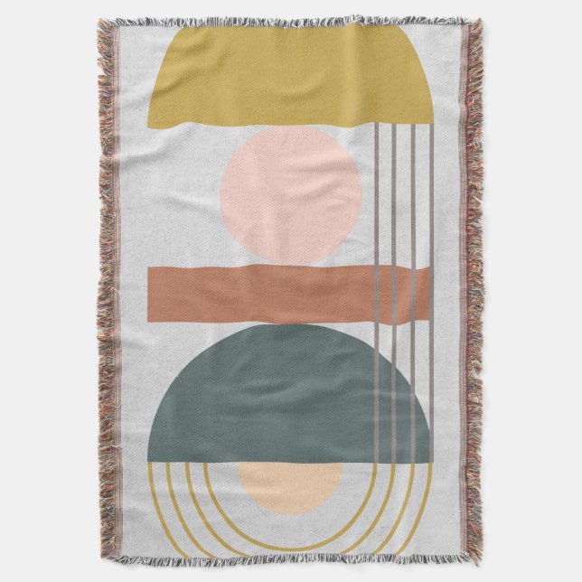 Geometric Daylight III Throw Blanket (Front Vertical)