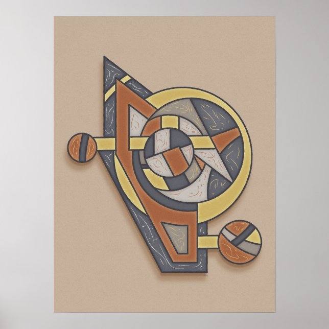 Geometric Deco Fusion Design Poster (Front)