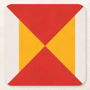 Geometric Decorative Square Paper Coaster