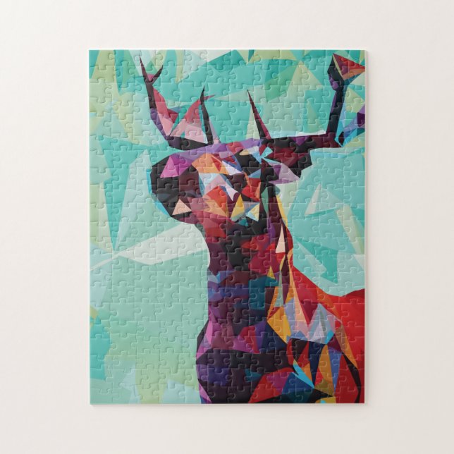 Geometric Deer Jigsaw Puzzle (Vertical)