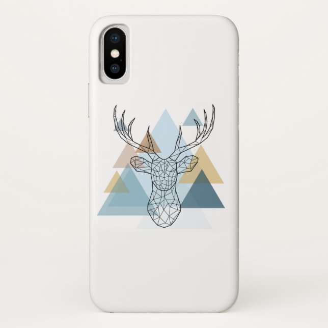 Geometric Deer Portrait Case-Mate iPhone Case (Back)