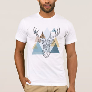 Geometric Deer Portrait T-Shirt