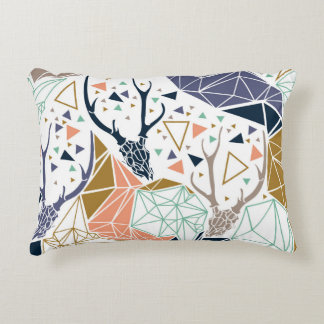 Geometric Deer Throw Pillow