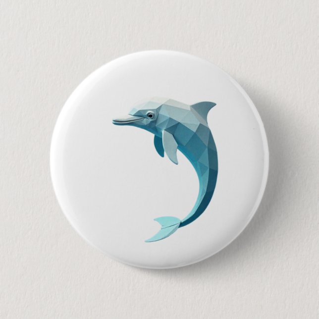 Geometric Delfine  6 Cm Round Badge (Front)