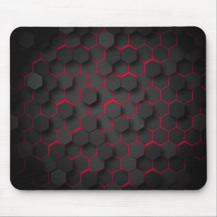 Geometric Depth Modern Hexagon Design  Mouse Pad