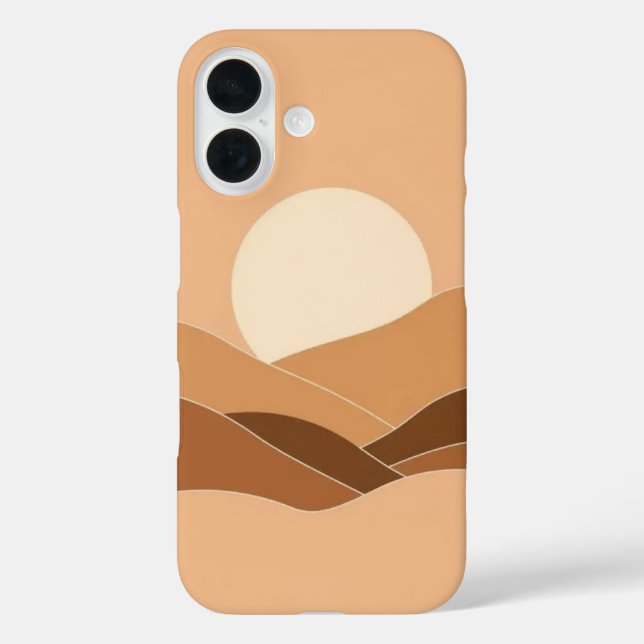 Geometric Desert Sunset: A Simplistic Study  Case-Mate iPhone Case (Back)