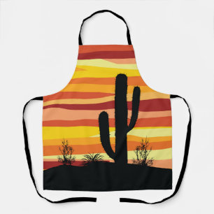 Geometric desert sunset apron