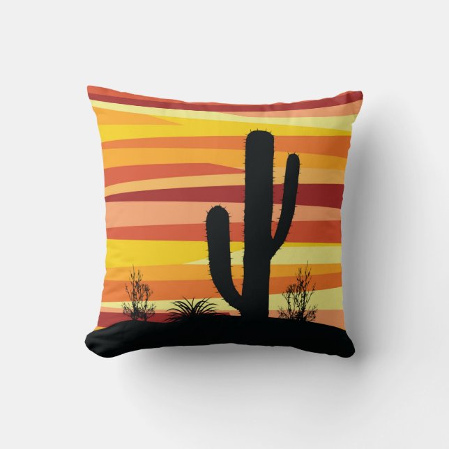 Geometric desert sunset cushion (Front)