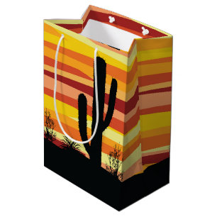 Geometric desert sunset medium gift bag