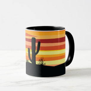 Geometric desert sunset mug