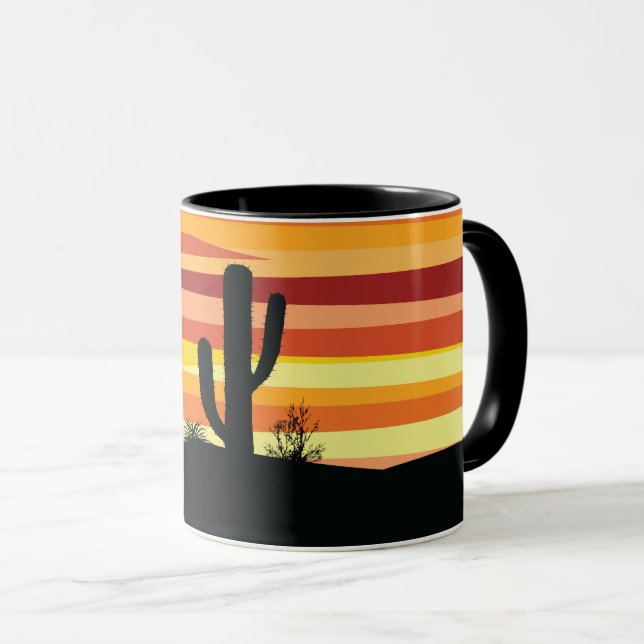 Geometric desert sunset mug (Front Right)