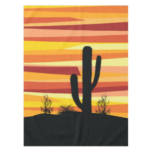 Geometric desert sunset tablecloth
