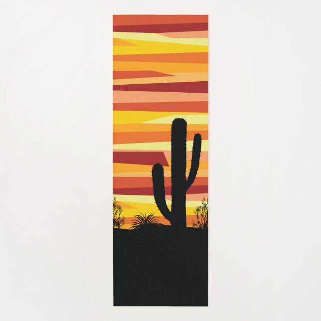 Geometric desert sunset yoga mat (Front)
