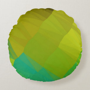 Geometric design. Colorful gradient background. Ge Round Cushion