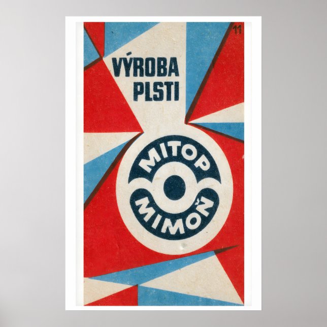 Geometric Design Czechoslovakia Mid-Century Poster (Front)