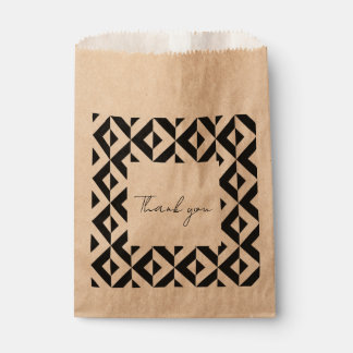 Geometric design favor bag