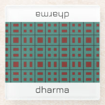 Geometric Design Glass Coaster