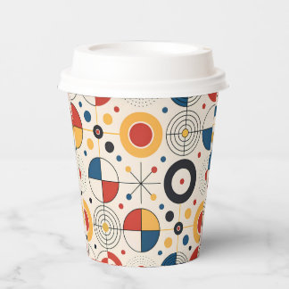 Geometric design glass paper cups