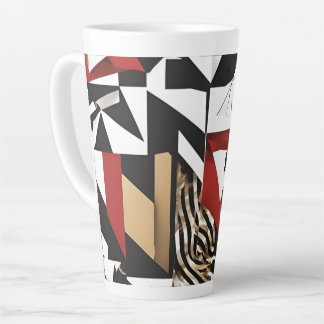 Geometric design latte mug