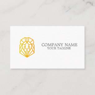 geometric design lion minimalist modern simple business card