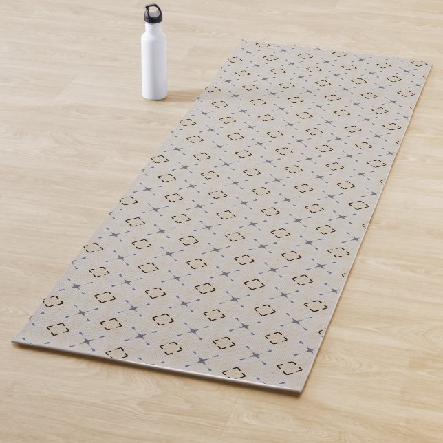Geometric design off-white  yoga mat (In Situ)