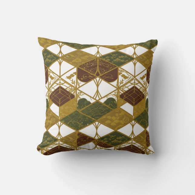 geometric design pillows vintage abstract (Front)