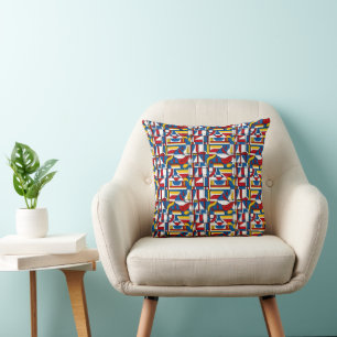 Geometric design seamless pattern cushion