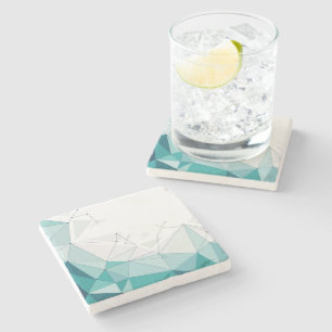 Geometric design stone coaster