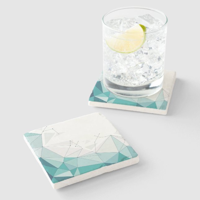 Geometric design stone coaster (Side)