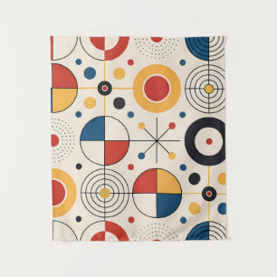 Geometric design tile tapestry