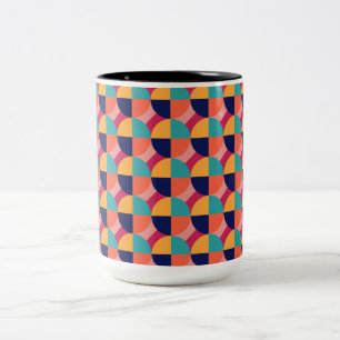 GEOMETRIC DESIGN. Two-Tone COFFEE MUG