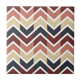 Geometric Designs Colour Wine, Teal, Beige, Salmon Ceramic Tile
