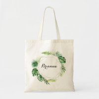 Geometric Destination Tropical Green Bridesmaid