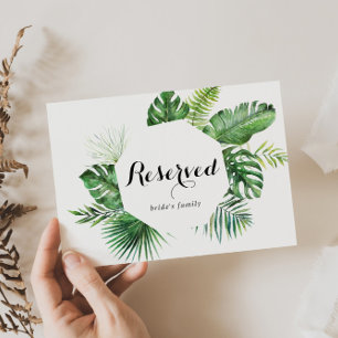 Geometric Destination Wedding Reserved Sign