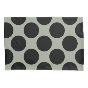 Geometric Diagonal Black Polka Dots on any Colour Pillowcase